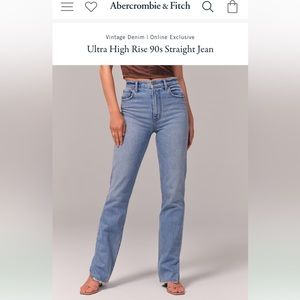 Abercrombie & Fitch ‘The 90s Straight Ultra High Rise’ Jeans